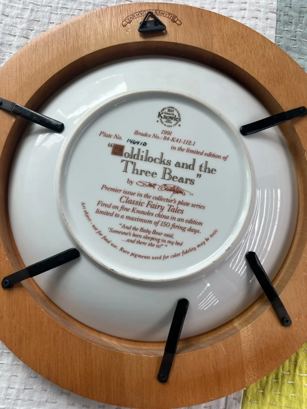 Knowles collector plate